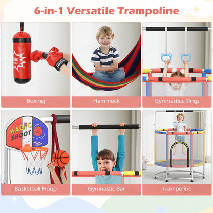 55" Kids Trampoline, For 3-6 Years Old Boys And Girls, Red Trampolines at Gallery Canada
