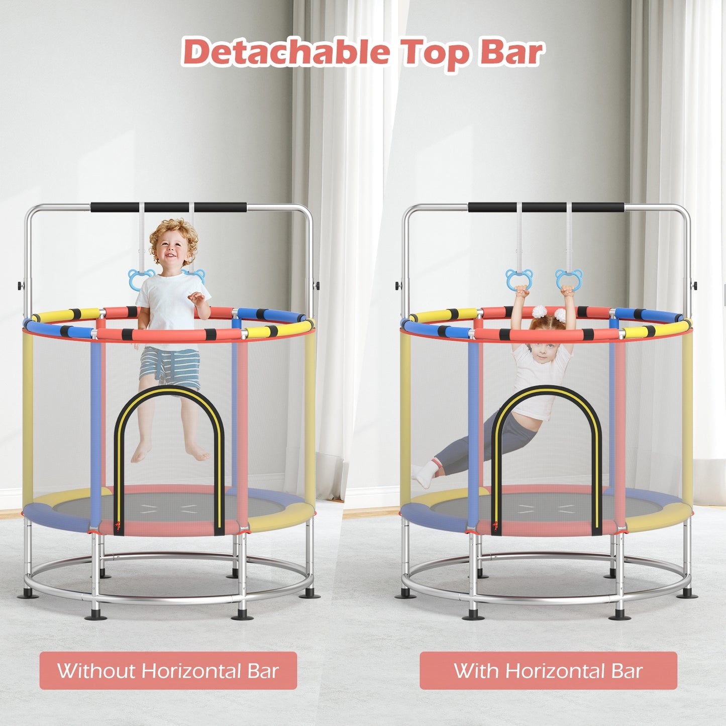 55" Kids Trampoline, For 3-6 Years Old Boys And Girls, Red Trampolines at Gallery Canada