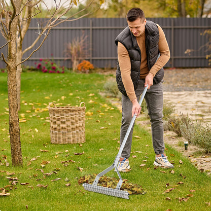 20 Inches Wide Aluminum Lawn Rake, 19 Curved Tines, Long Handle Lawn Care Tools at Gallery Canada