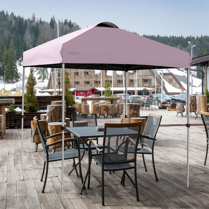 6.6 x 6.6 Feet Outdoor Pop-Up Canopy Tent, Pink Canopies at Gallery Canada