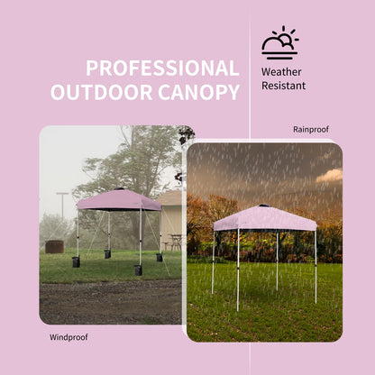 6.6 x 6.6 Feet Outdoor Pop-Up Canopy Tent, Pink Canopies at Gallery Canada