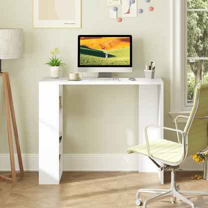 36 Inch Computer Desk, 3 Open Shelves, Home Office Study, White Writing Desks at Gallery Canada