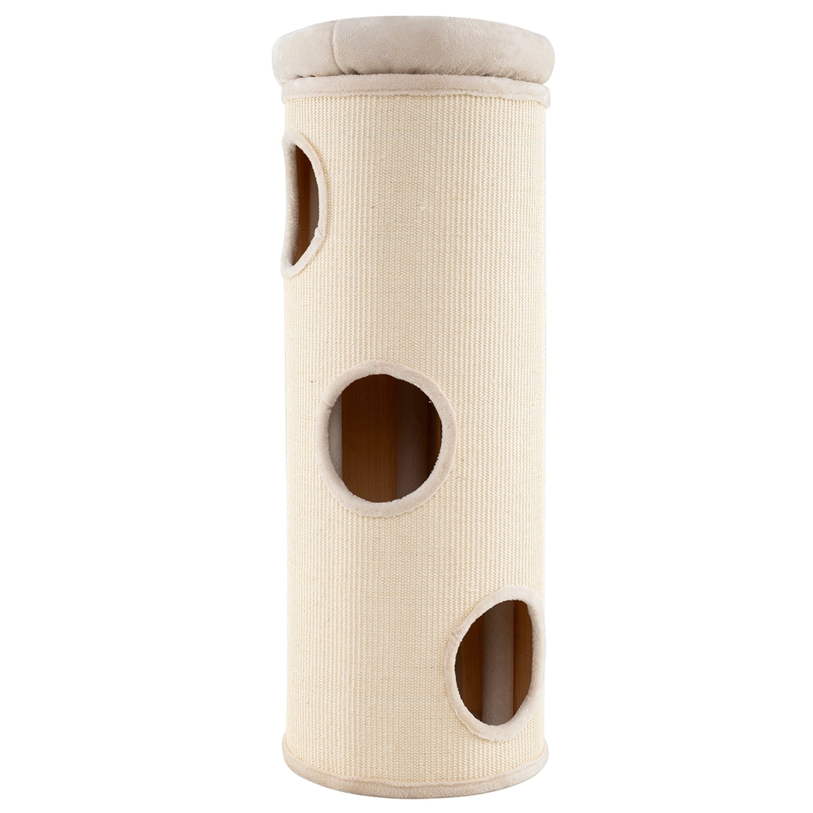49 Inch Elevated Cat Cave, 4-Story Cat House, Beige Cat Houses Beige at Gallery Canada
