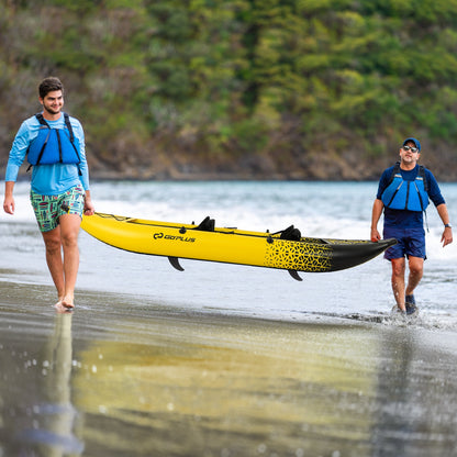 Inflatable 2-Person Kayak Set, Aluminium Oars, Repair Kit, Yellow Surfing at Gallery Canada