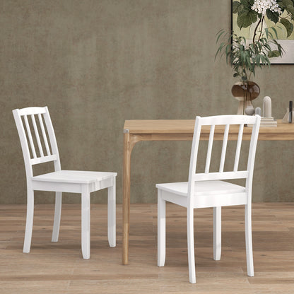 Wood Dining Chair Set Of 2, Rubber Wood Legs, White Dining Chairs at Gallery Canada