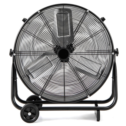 Industrial Drum Fan, 2 Wheels, 360-Degree Adjustable Tilt, Black Fans at Gallery Canada