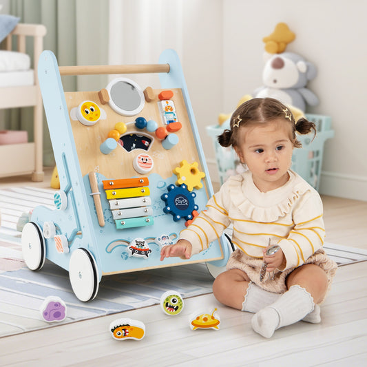 Wooden Baby Walker Push Pull Activity Center, Green Baby Activity Green at Gallery Canada