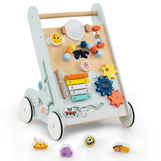 Wooden Baby Walker Push Pull Activity Center, Green Baby Activity Green at Gallery Canada