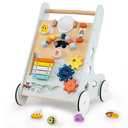 Wooden Baby Walker Push Pull Activity Center, Green Baby Activity at Gallery Canada