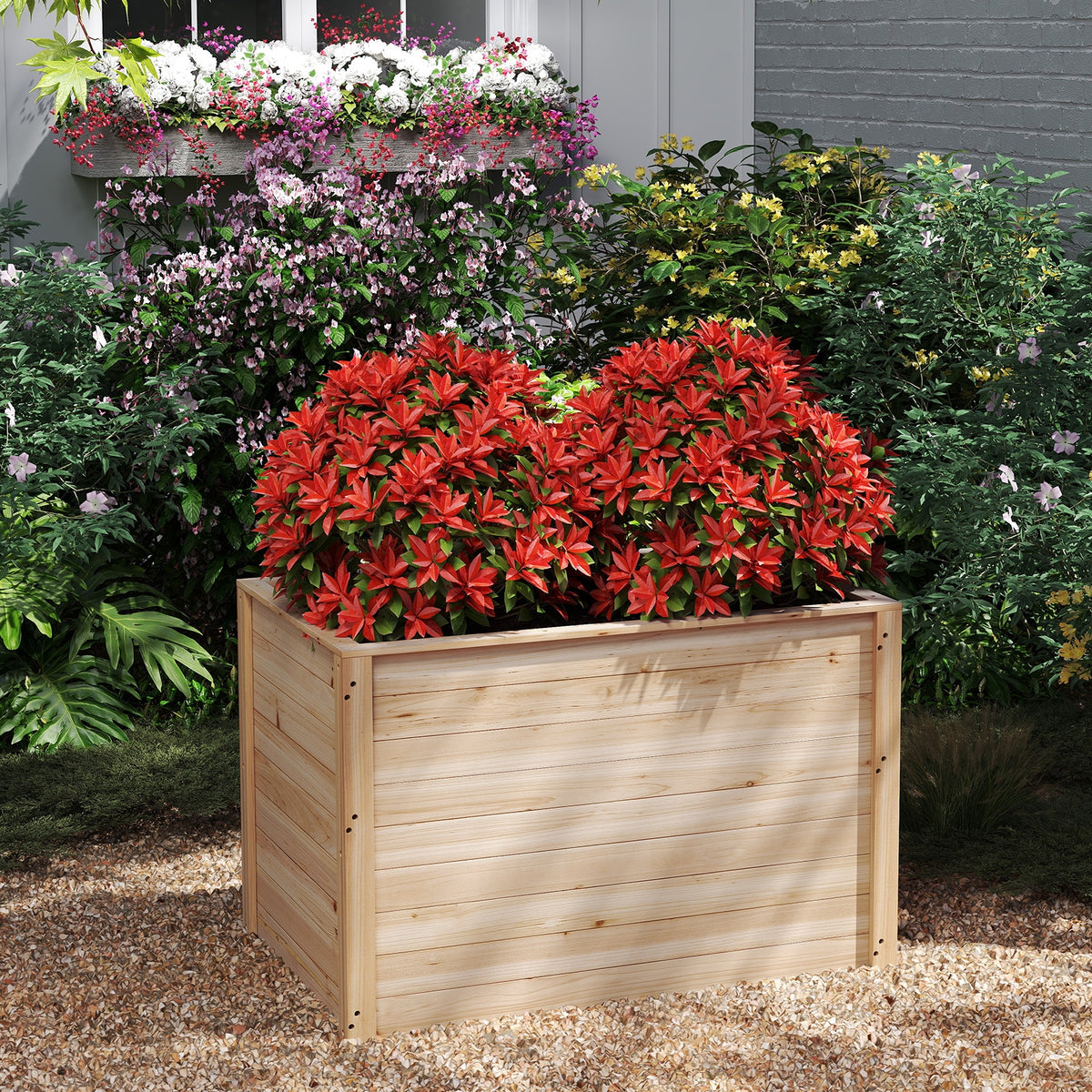Wooden Raised Garden Bed, Elevated Planter Box, Open-Ended Base Raised Garden Beds at Gallery Canada