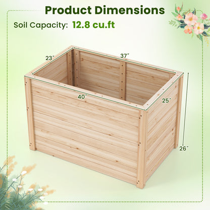 Wooden Raised Garden Bed, Elevated Planter Box, Open-Ended Base Raised Garden Beds at Gallery Canada