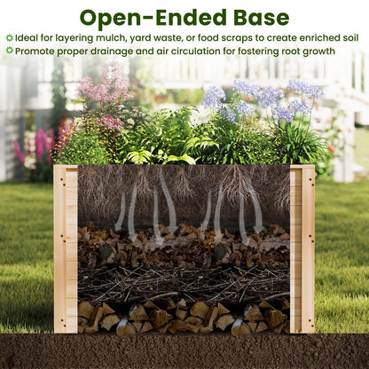 Wooden Raised Garden Bed, Elevated Planter Box, Open-Ended Base Raised Garden Beds at Gallery Canada