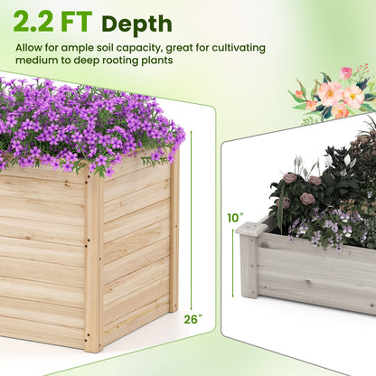 Wooden Raised Garden Bed, Elevated Planter Box, Open-Ended Base Raised Garden Beds at Gallery Canada