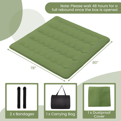 King Size Floor Mattress, Washable Cover, Carry Bag, Green Mattresses at Gallery Canada
