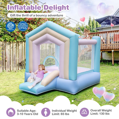 Kids Bounce House With Slide, Basketball Rim, 480W Blower, Multicolor Bounce House at Gallery Canada