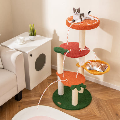 Multi-Level Cat Tree, Fruit-Shaped Platforms, Orange Cat Trees Condos & Scratchers at Gallery Canada