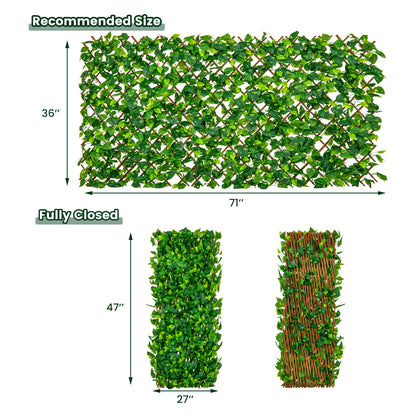 Expandable Fence Privacy Screen, Faux Fencing Panel, Real Willow Frame, Green Decorative Fencing & Flooring at Gallery Canada