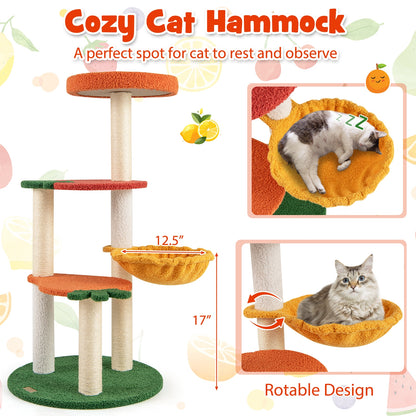 Multi-Level Cat Tree, Fruit-Shaped Platforms, Orange Cat Trees Condos & Scratchers at Gallery Canada