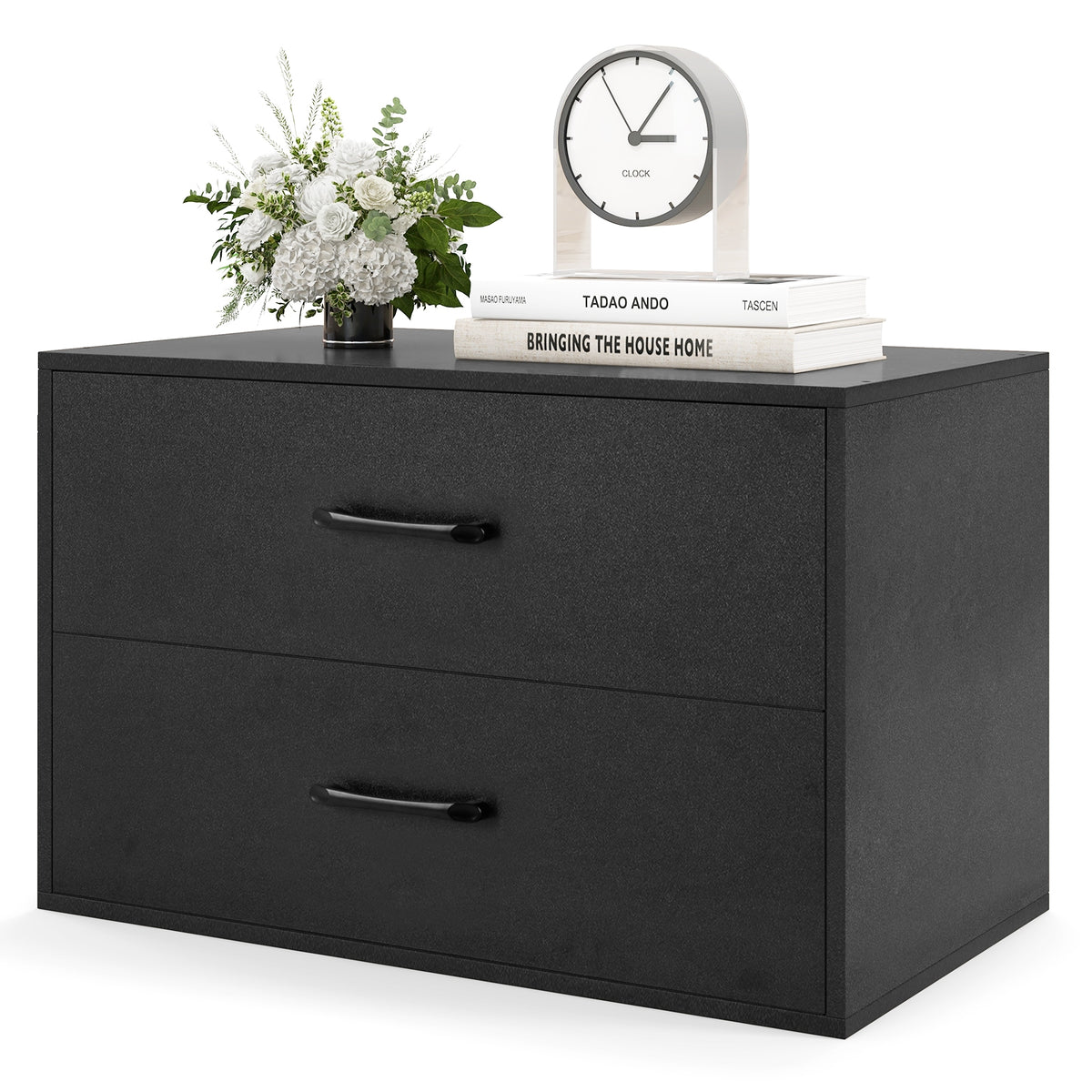 2-Drawer Stackable Horizontal Storage Cabinet, Black Cabinets & Chests at Gallery Canada