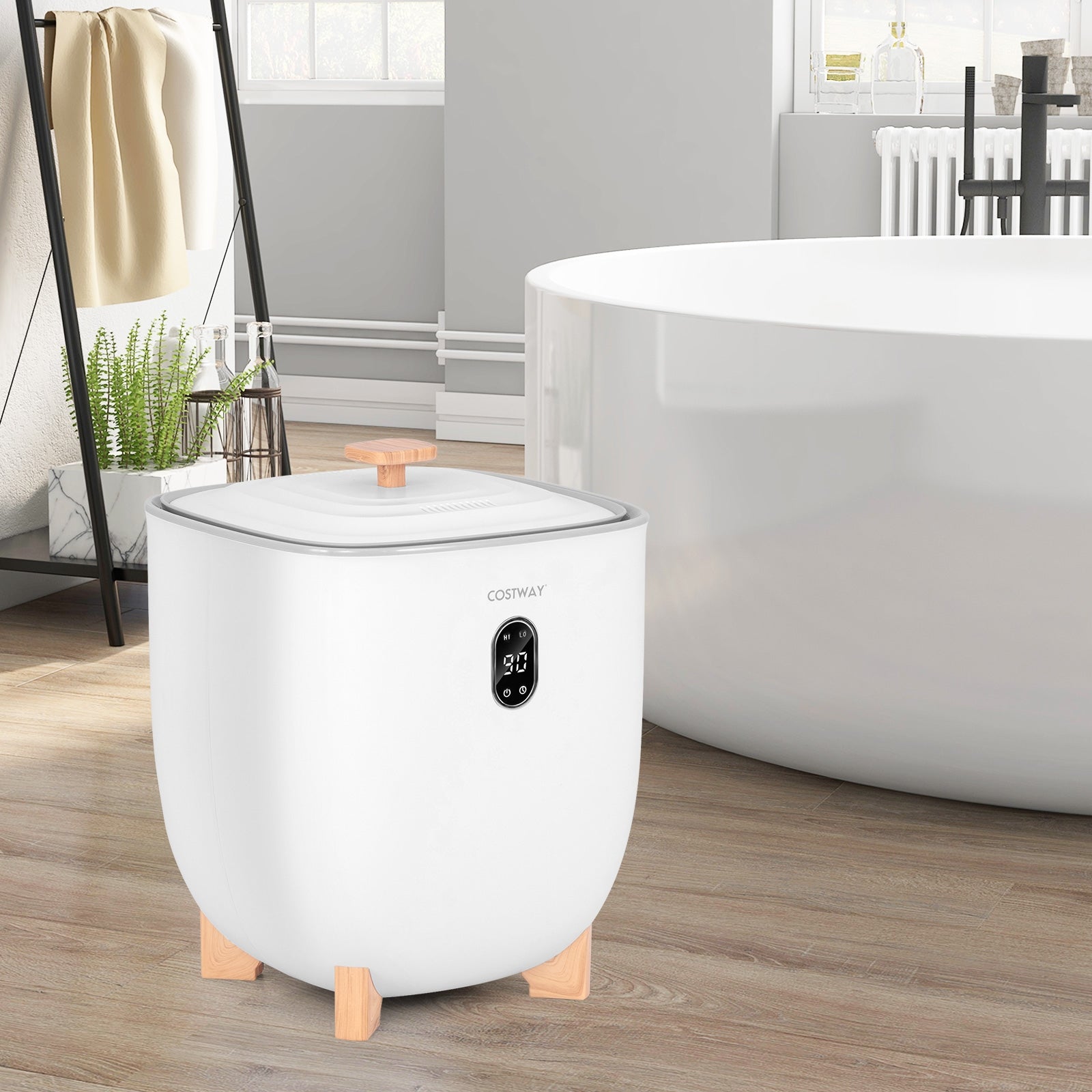 25L Towel Warmer Bucket, 2 Temperature Settings, Auto Shut Off, White Dryers at Gallery Canada