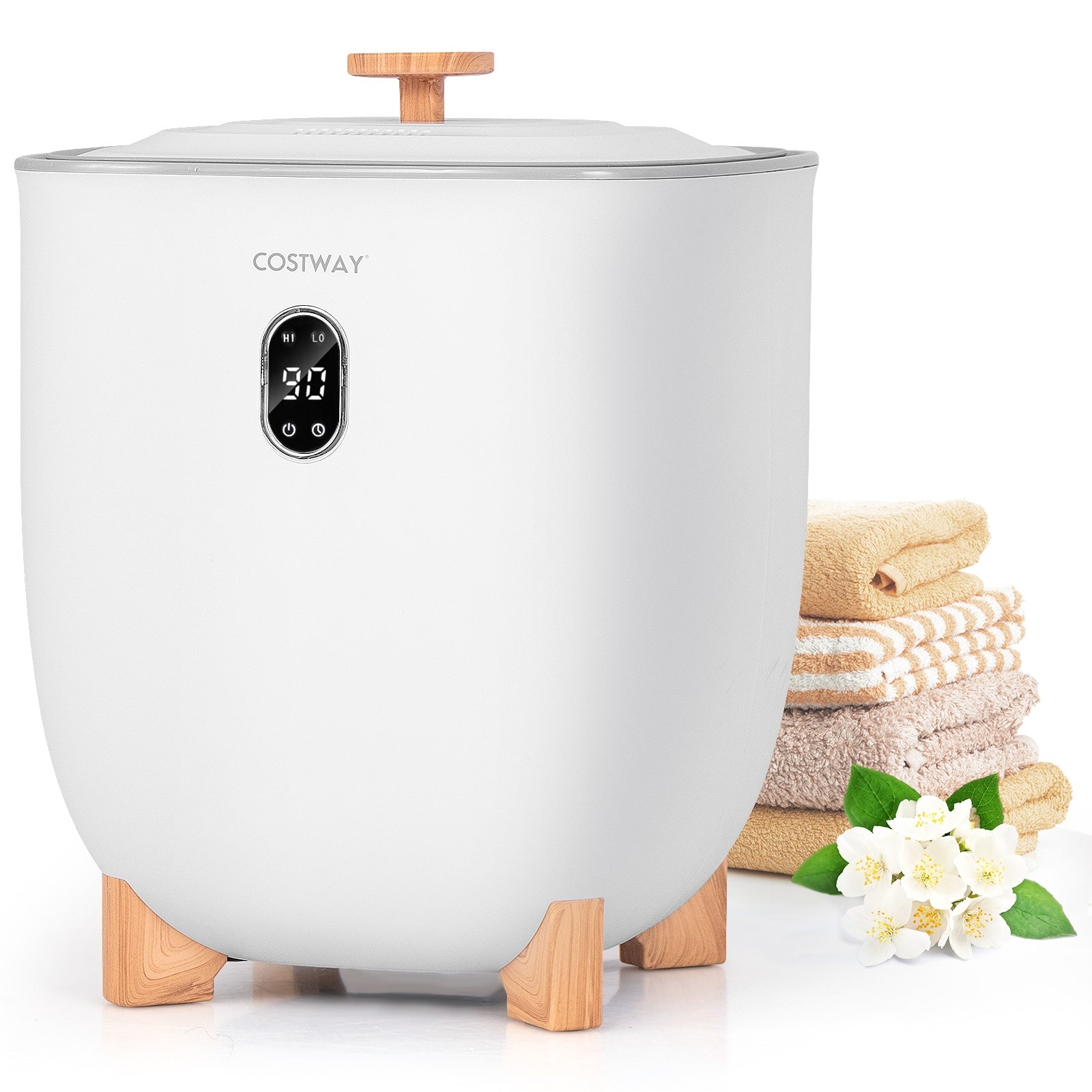 25L Towel Warmer Bucket, 2 Temperature Settings, Auto Shut Off, White Dryers at Gallery Canada