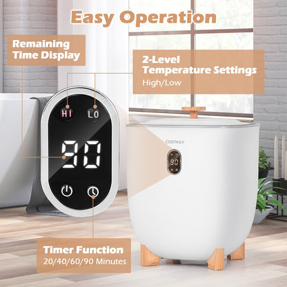 25L Towel Warmer Bucket, 2 Temperature Settings, Auto Shut Off, White Dryers at Gallery Canada