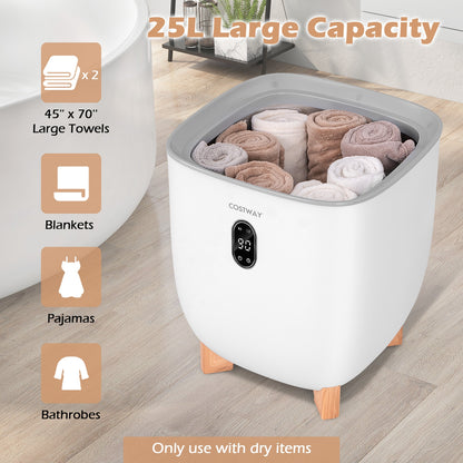 25L Towel Warmer Bucket, 2 Temperature Settings, Auto Shut Off, White Dryers at Gallery Canada