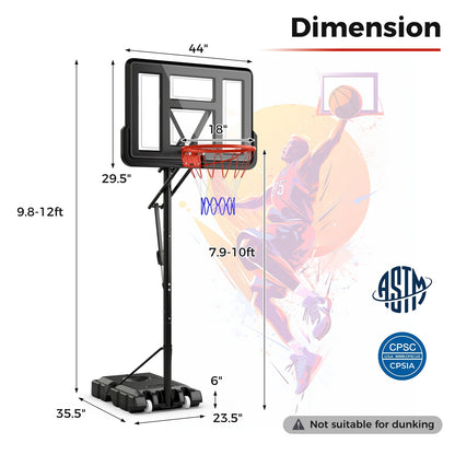 Portable Basketball Hoop System, 7.9-10 Feet, Black Sport Equipments at Gallery Canada