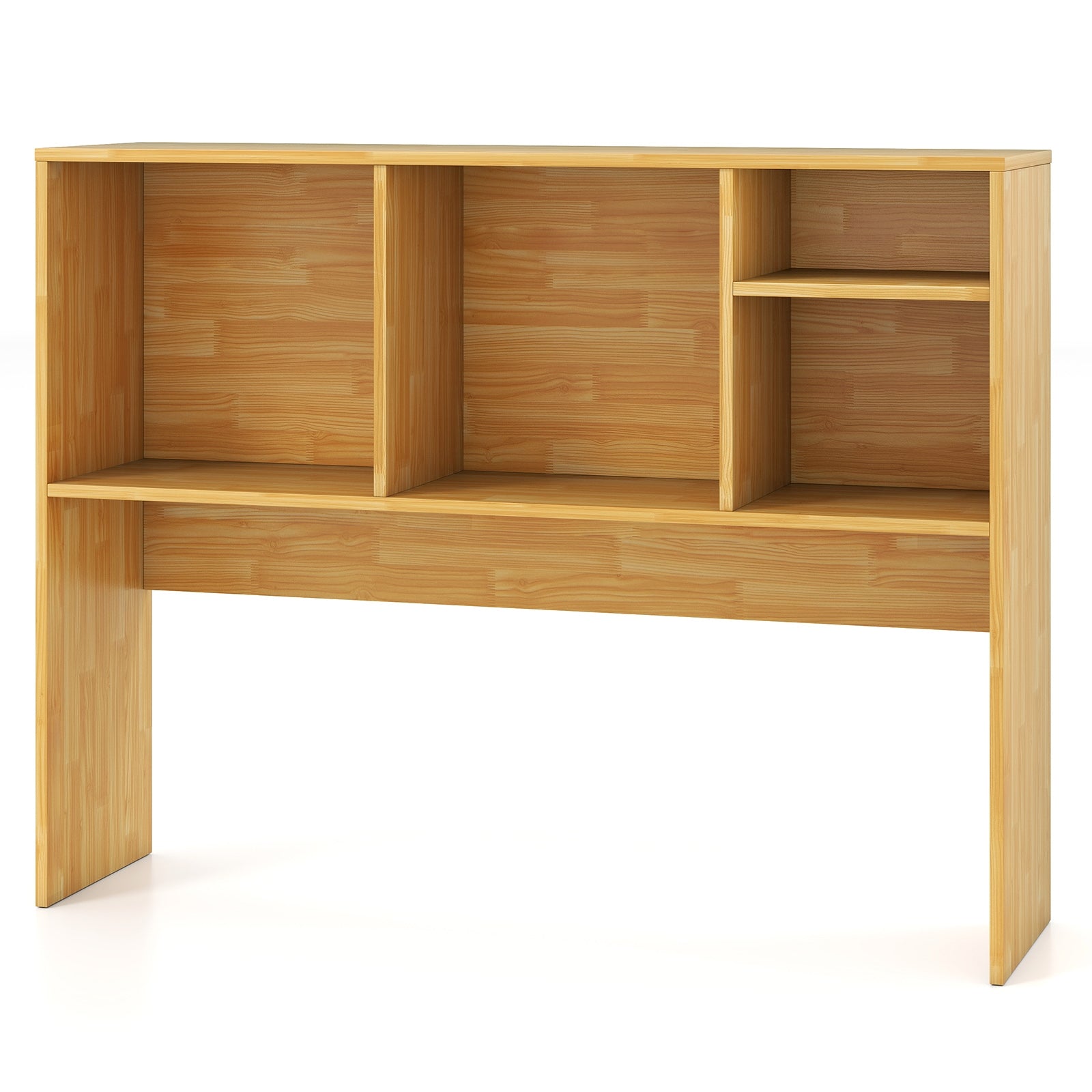 Computer Desktop Bookcase, 4 Cubbies, Open Back Compartment, Beige Bookcases at Gallery Canada