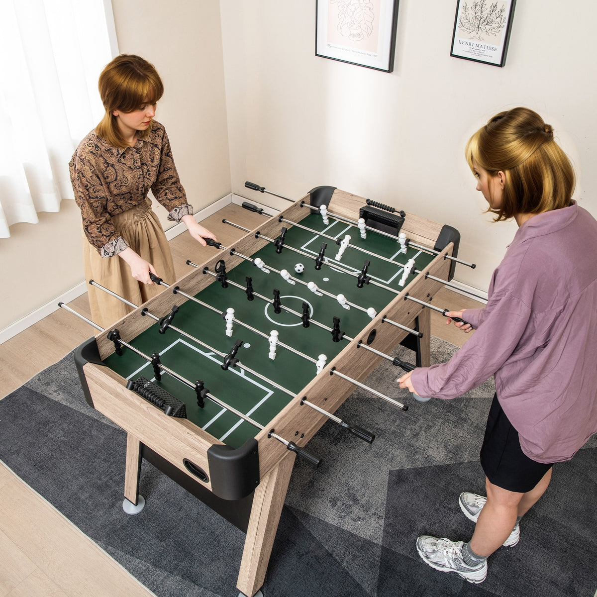 54 Inch Foosball Table, 2 Balls, 26 Players, Natural Game Room at Gallery Canada