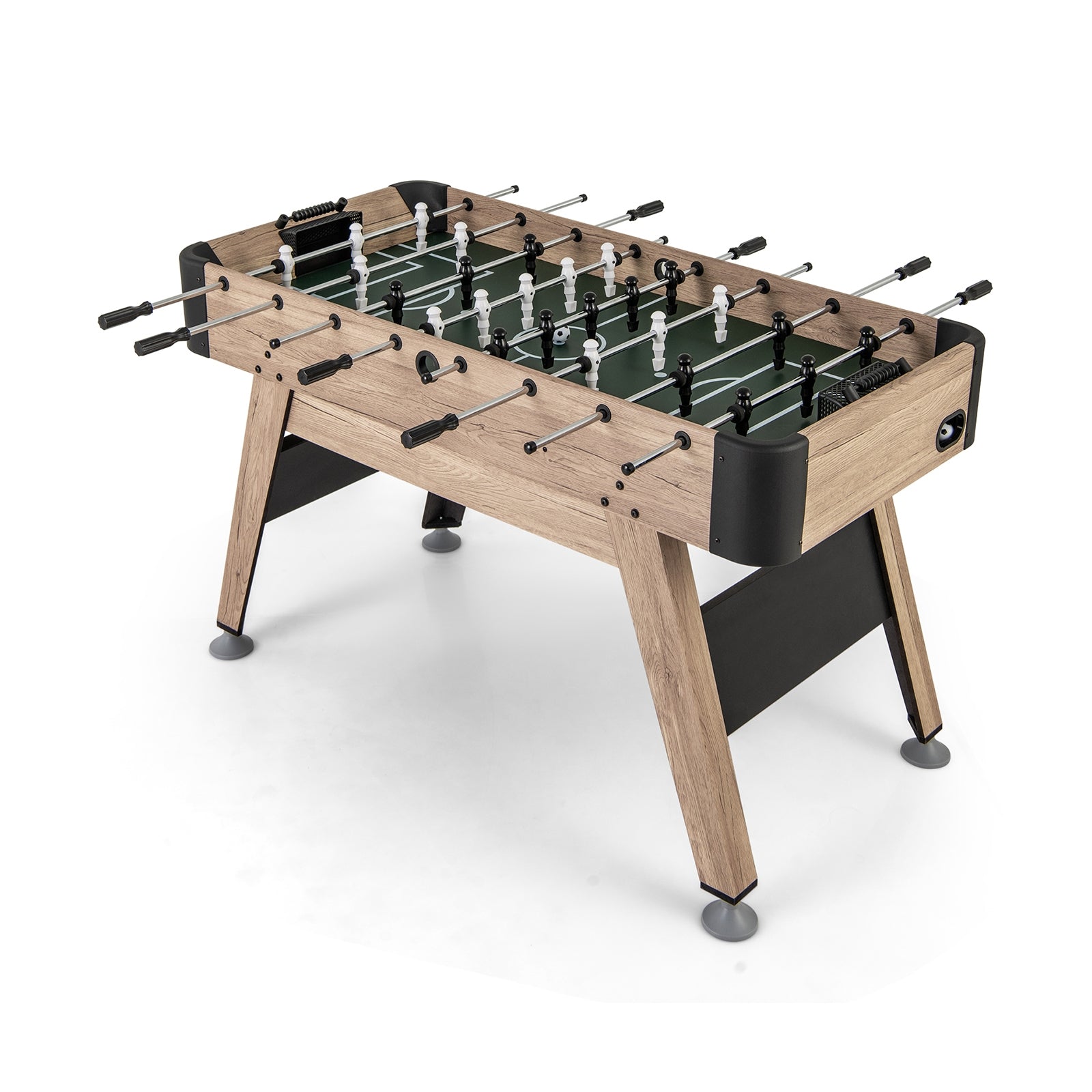 54 Inch Foosball Table, 2 Balls, 26 Players, Natural Game Room Natural at Gallery Canada
