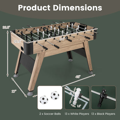 54 Inch Foosball Table, 2 Balls, 26 Players, Natural Game Room at Gallery Canada