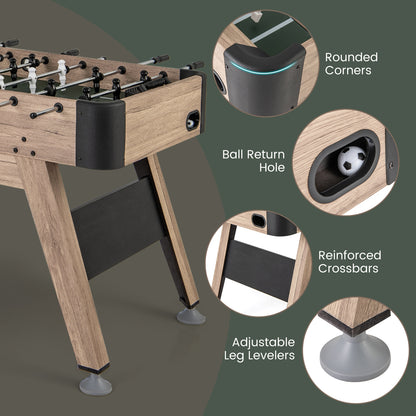 54 Inch Foosball Table, 2 Balls, 26 Players, Natural Game Room at Gallery Canada