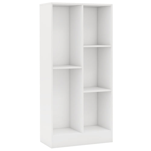 41 Inches 5-Cube Floor Bookcase, With Anti-Tipping Kits, White