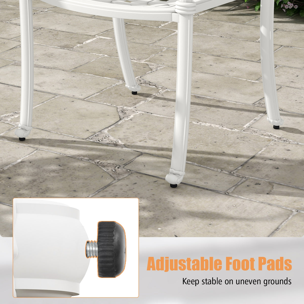 Cast Aluminum Patio Chairs, Set Of 2, White Patio Dining Chairs at Gallery Canada