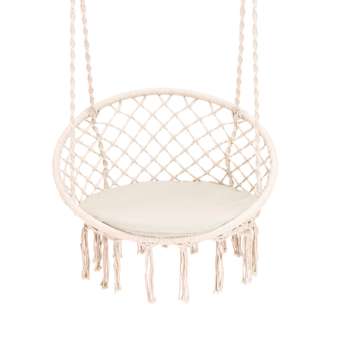 Cushioned Hammock Swing Chair, Beige Hammocks at Gallery Canada