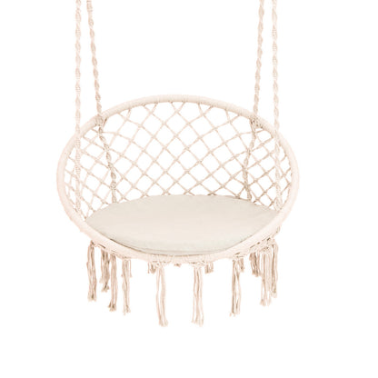 Cushioned Hammock Swing Chair, Beige Hammocks at Gallery Canada