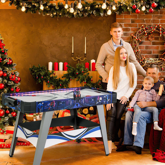 Air Powered Hockey Game Table, 2 Pushers and Pucks, Blue Game Room Blue at Gallery Canada