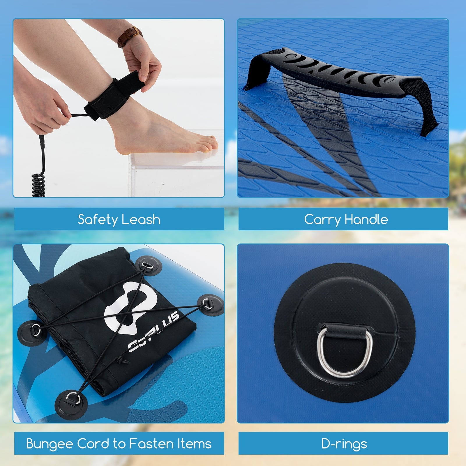 Inflatable Stand Up Paddle Board, S, With Premium Accessories, Blue Surfing at Gallery Canada