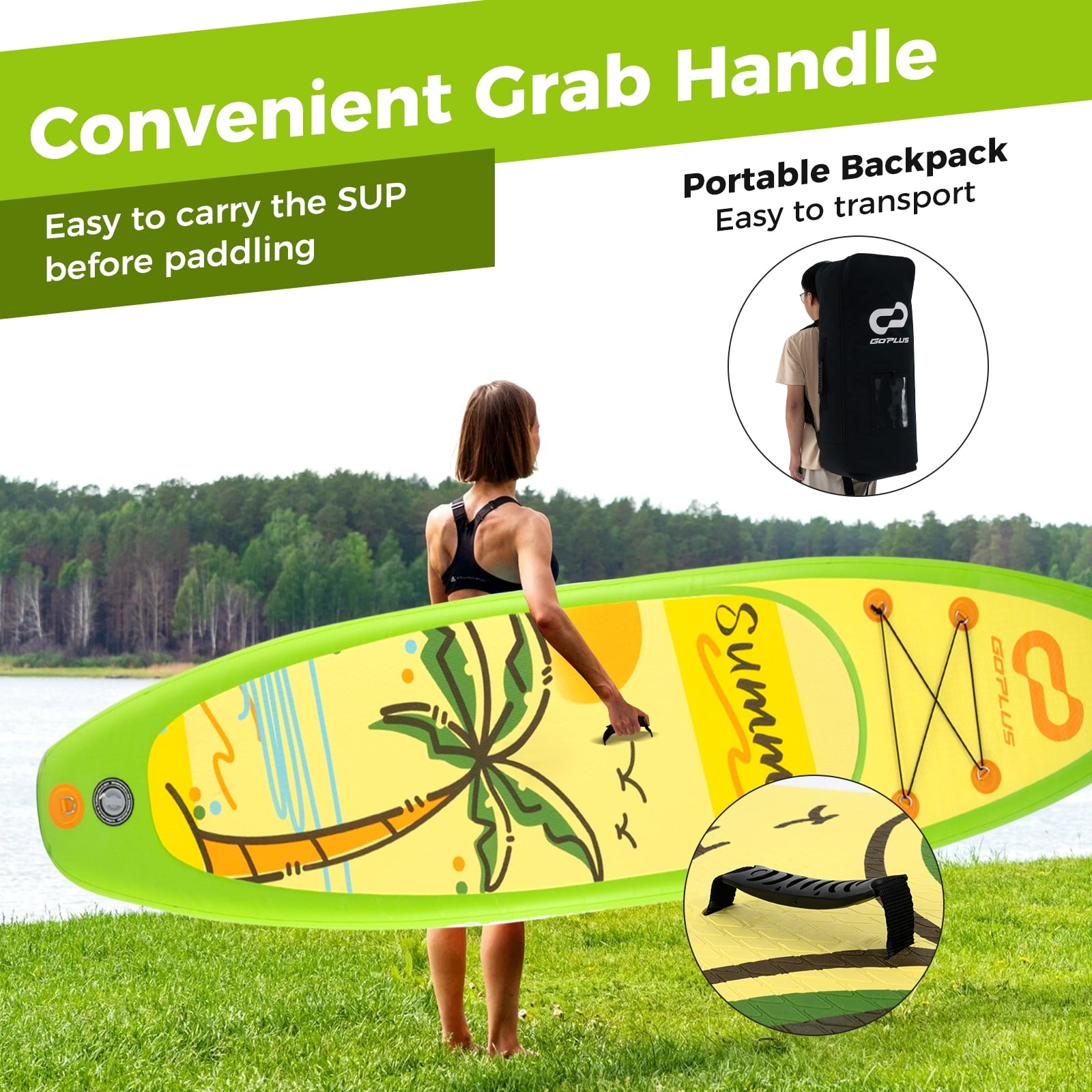 Inflatable Stand Up Paddle Board, iSUP Accessories, 3 Fins, S Surfing at Gallery Canada