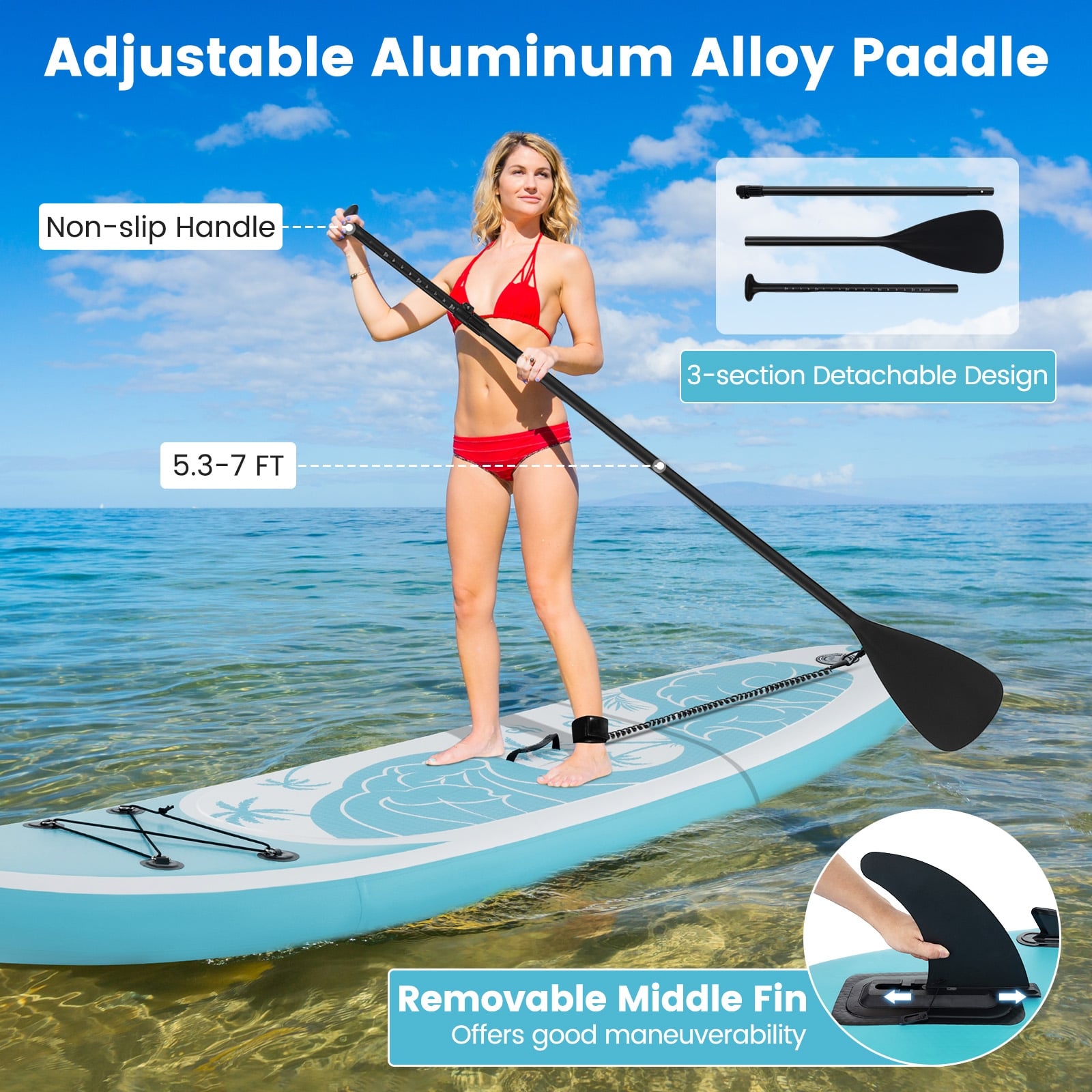 10/11 Feet Inflatable Stand Up Paddle Board, Premium SUP Accessories, S Water Sports at Gallery Canada