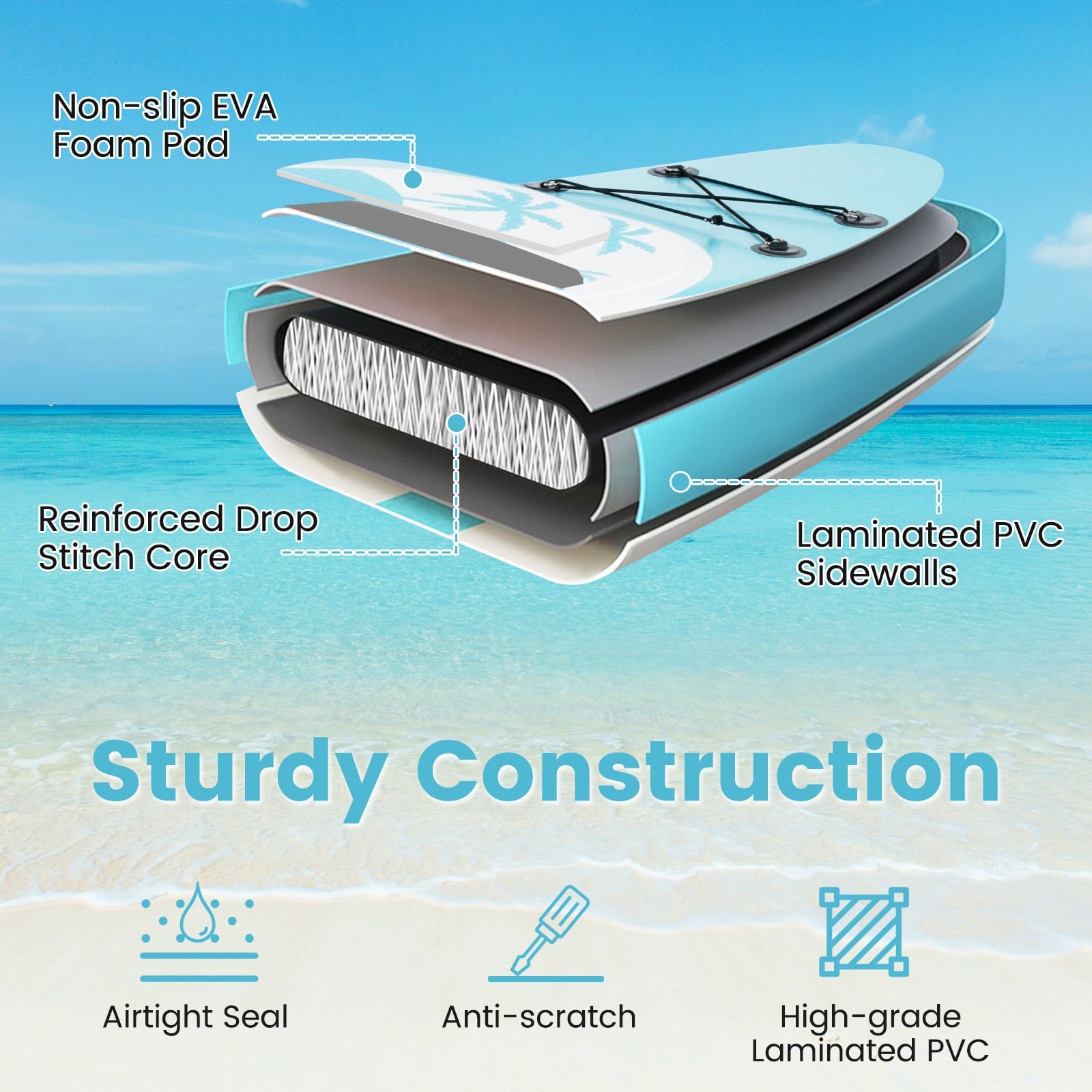 10/11 Feet Inflatable Stand Up Paddle Board, Premium SUP Accessories, S Water Sports at Gallery Canada