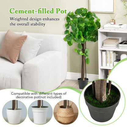 44 Inch Artificial Crabapple Tree, Adjustable Branches, Green Faux Plants at Gallery Canada