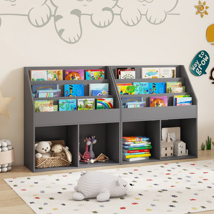 Kids Wooden Bookshelf, Toy Storage Cabinet, Gray Kids Storage at Gallery Canada