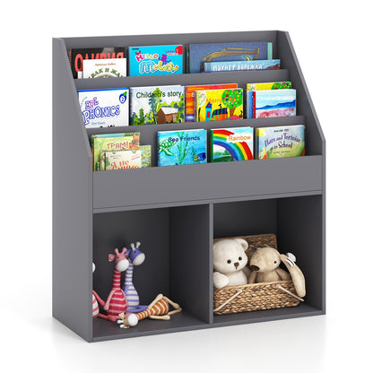 Kids Wooden Bookshelf, Toy Storage Cabinet, Gray Kids Storage Gray at Gallery Canada