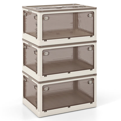 3-Pack Stackable Storage Bins With Lids, 18 Gal, White Cabinets & Chests at Gallery Canada