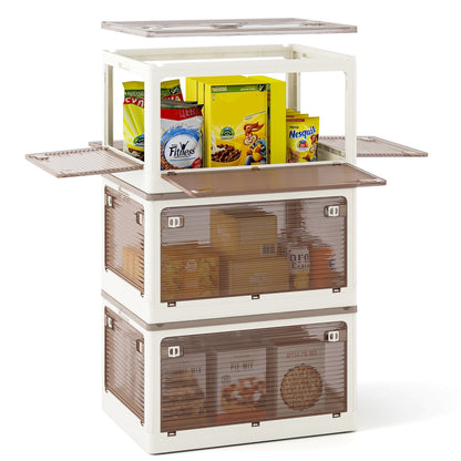 3-Pack Stackable Storage Bins With Lids, 18 Gal, White Cabinets & Chests at Gallery Canada