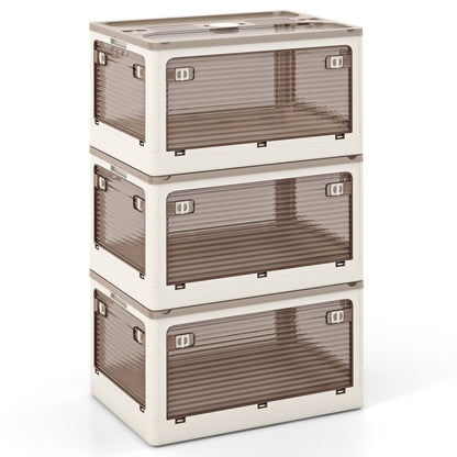 3-Pack Stackable Storage Bins With Lids, 11.5 Gal, White Cabinets & Chests White at Gallery Canada