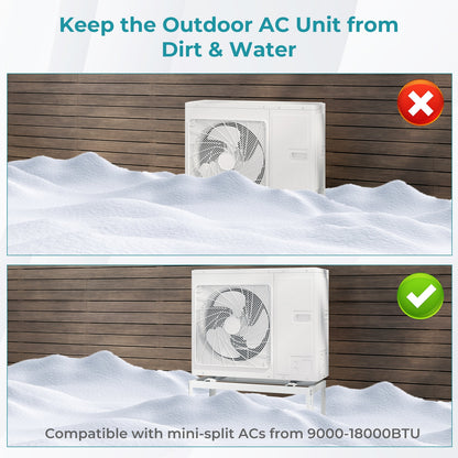 Mini Split Ground Stand, 9000-18000 BTU, White Mini Split Air Conditioners at Gallery Canada