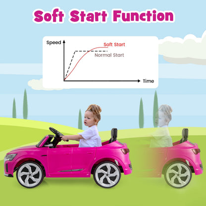 Kids Ride On Car, 12V, Remote Control, 3 Speeds, Pink Powered Ride On Toys at Gallery Canada